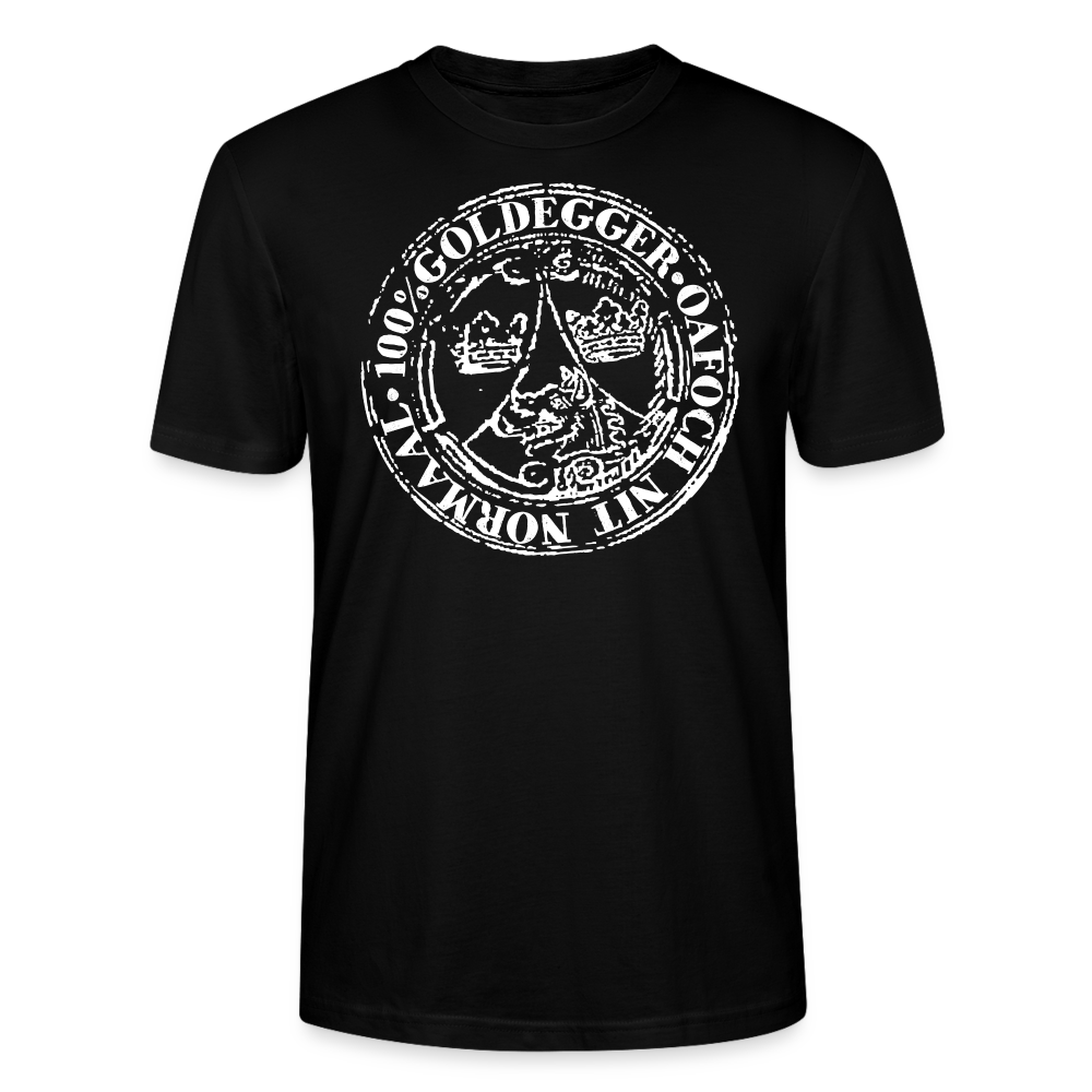 Männer Bio-T-Shirt mit Stempel Goldegg - oafoch nit normal - Schwarz