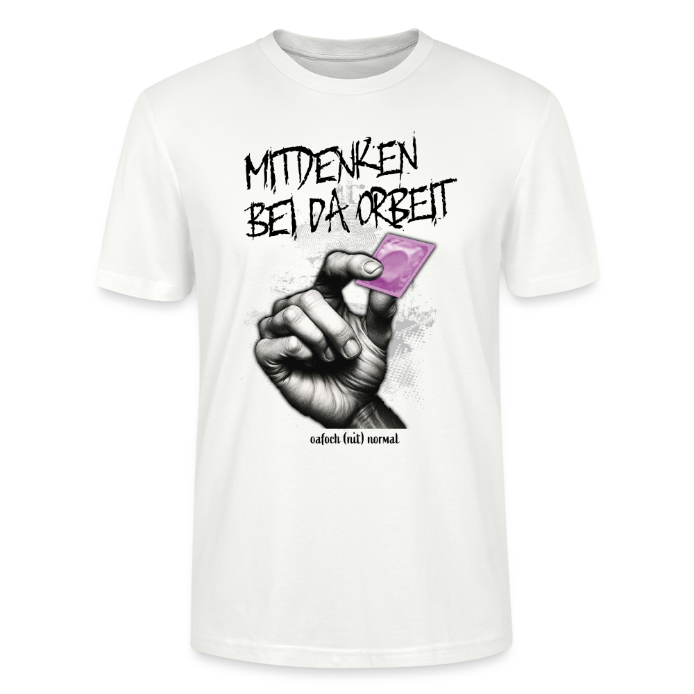 Männer Bio-T-Shirt mitdenken bei da Arbeit - Soizburga Style - Weiß