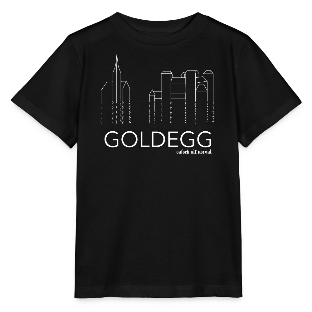Kinder Bio-T-Shirt oafoch nit normal Goldegg - Schwarz