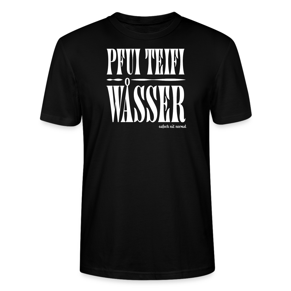 Männer Bio-T-Shirt pfui tief Wasser - Schwarz