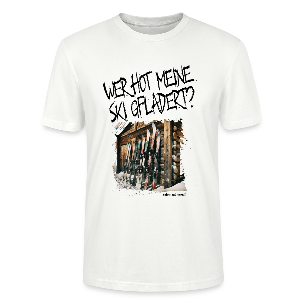 Männer Bio-T-Shirt Soizburga Style - wer hot meine Ski gfladert? - Weiß