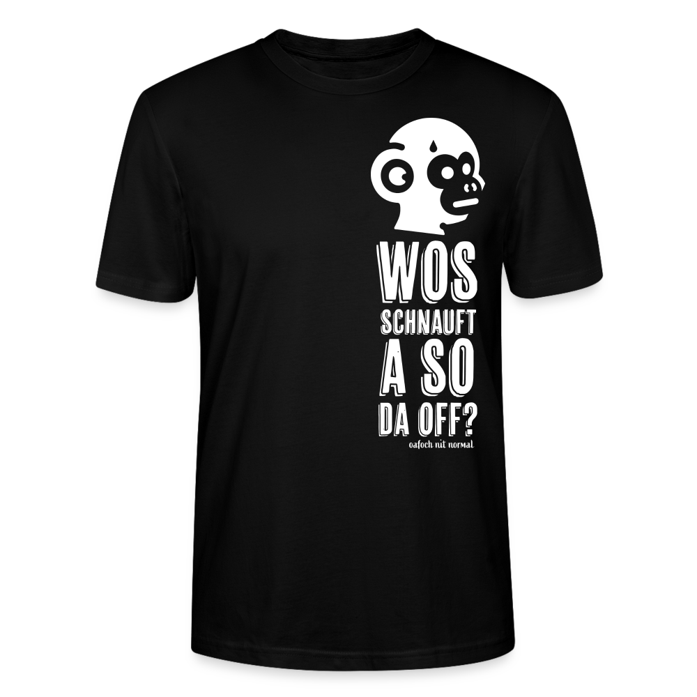Männer Bio-T-Shirt was schnauft a so, da off? - Schwarz