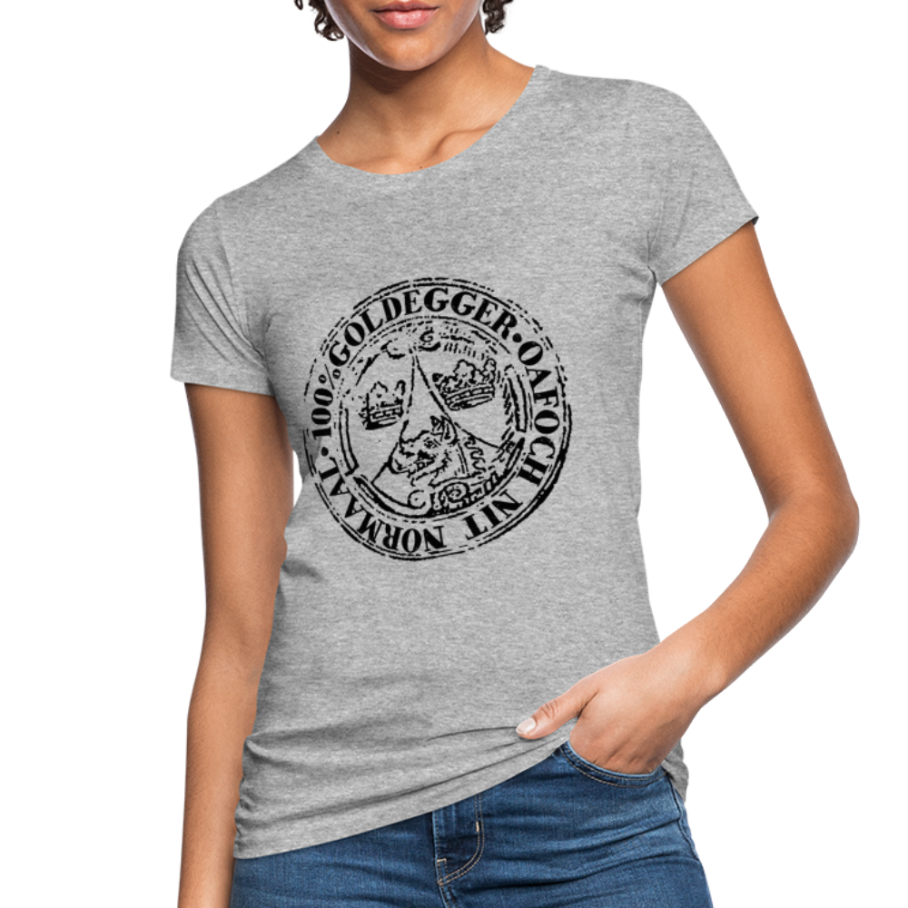 Frauen Bio-T-Shirt 100% Goldegger oafoch nit normaal - Grau meliert