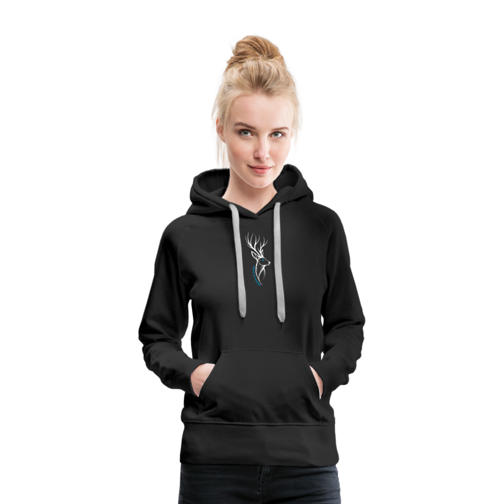 Frauen Premium Hoodie Soizburga Style Hirsch oafoch nit normal - Schwarz