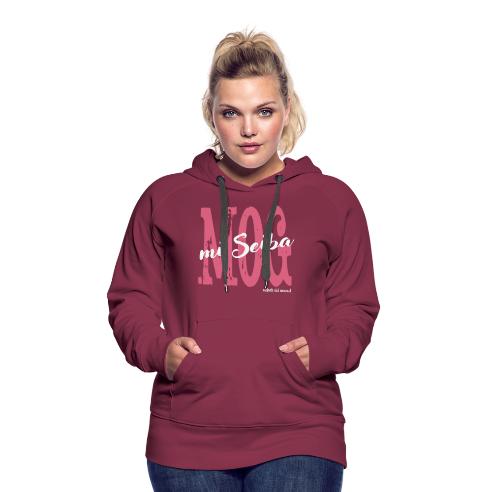 Frauen Damen Premium Hoodie Soizburga Style mog mi seiba - Bordeaux