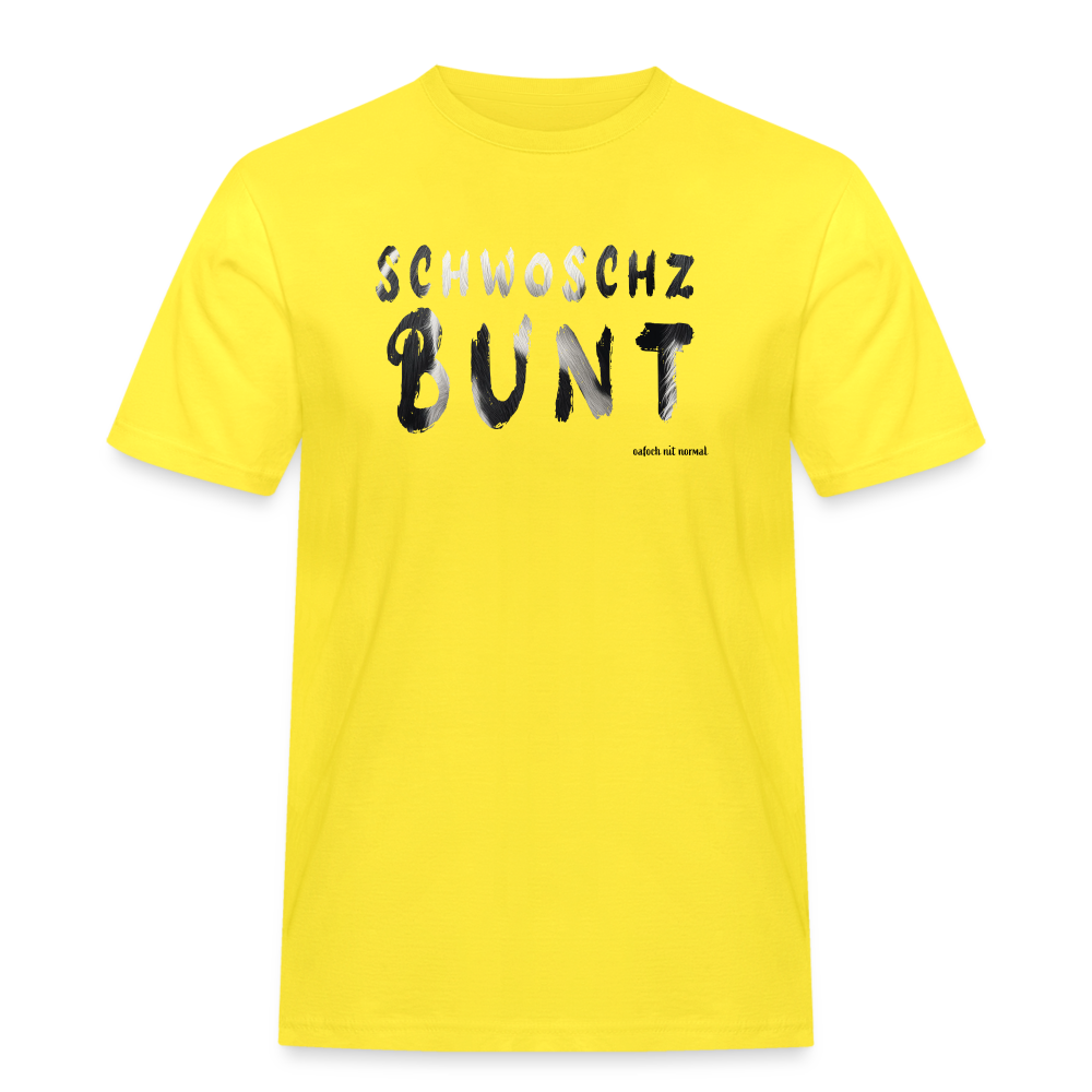 Männer Workwear T-Shirt Soizburga "Schwoschzbunt" - Gelb