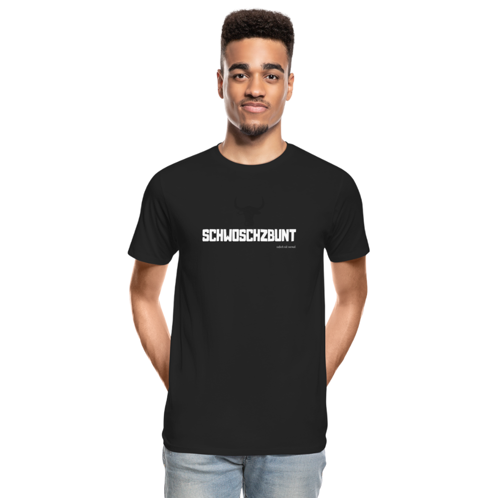 Männer Premium Bio T-Shirt "Schwoschzbunt" Soizburga - Schwarz