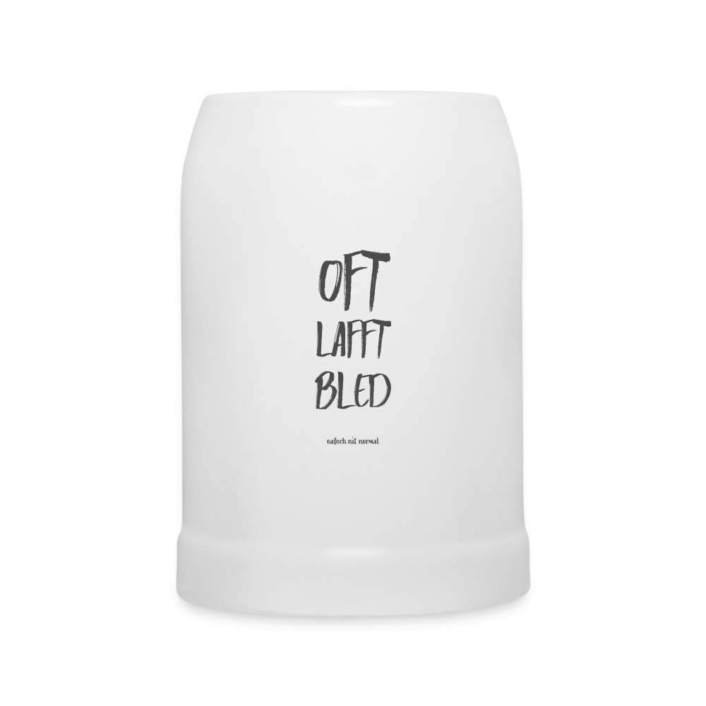 Bierkrug "oft lafft bled" Soizburga - weiß