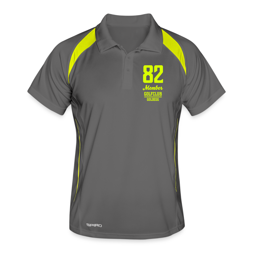 Männer Polo atmungsaktiv Golf II - Grau/Limette