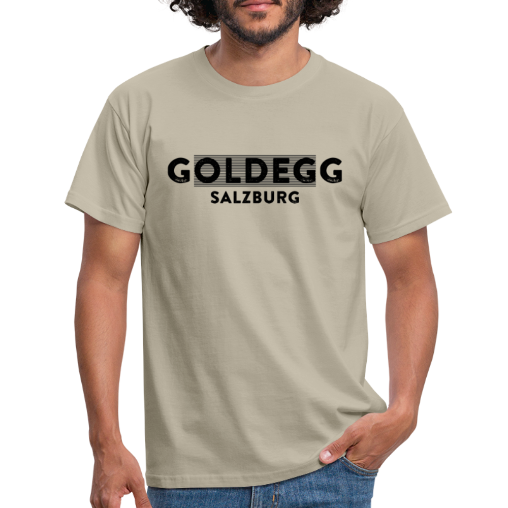 Männer T-Shirt Goldegger Style - Goldegg Salzburg - Sandbeige