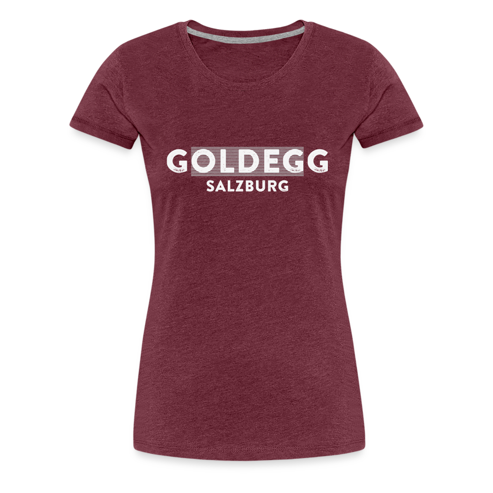 Frauen Premium T-Shirt Goldegger Style - Damen - Bordeauxrot meliert