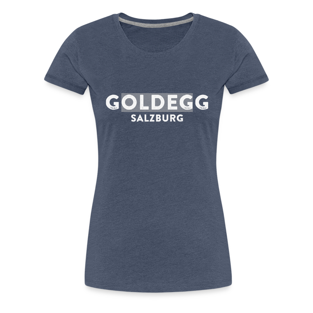 Frauen Premium T-Shirt Goldegger Style - Damen - Blau meliert