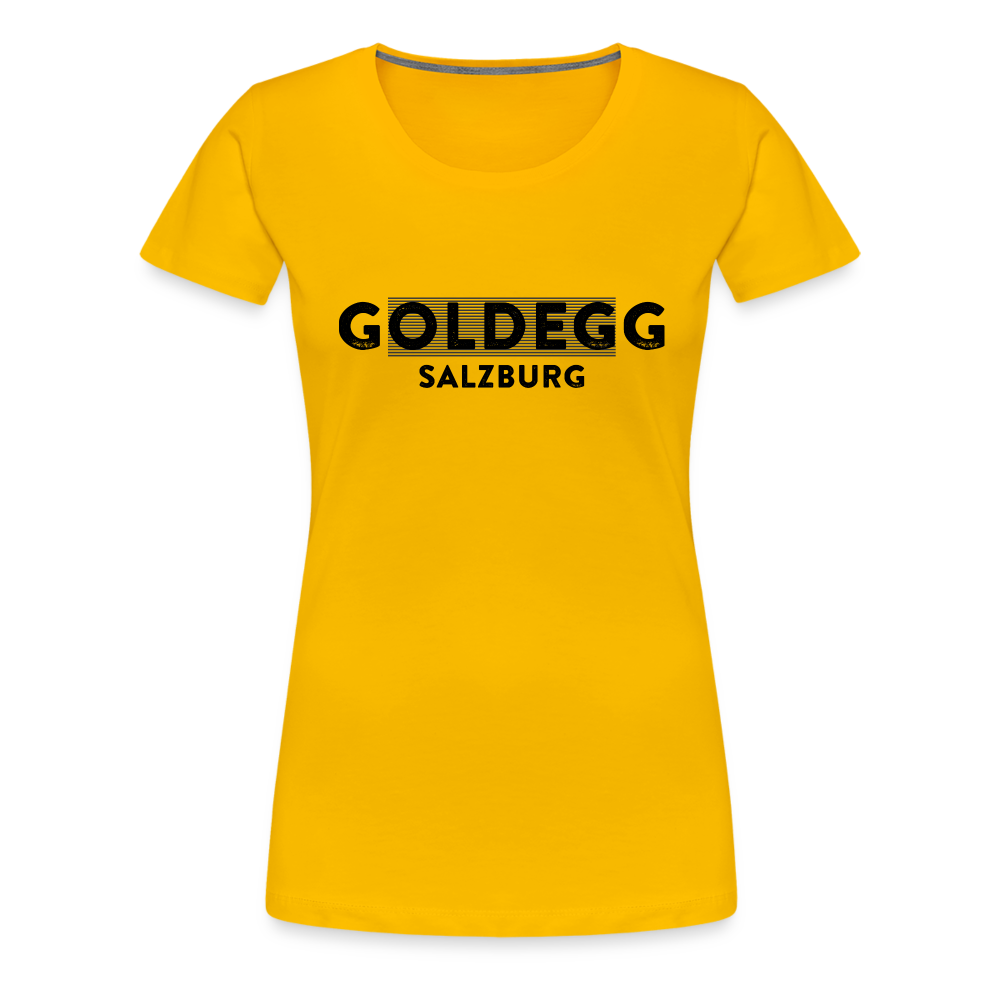 Frauen Premium T-Shirt Goldegger Style - Damen - Sonnengelb