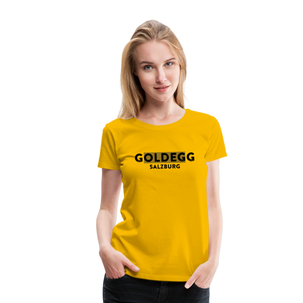 Frauen Premium T-Shirt Goldegger Style - Damen - Sonnengelb