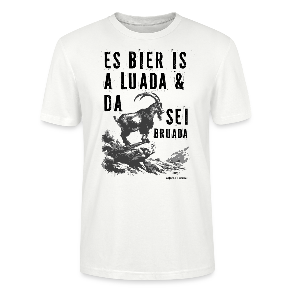 Männer Bio-T-Shirt Bier is a luada - Weiß