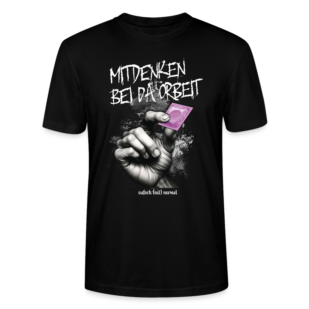 Männer Bio-T-Shirt mitdenken bei da Orbeit Soizburga Style - Schwarz