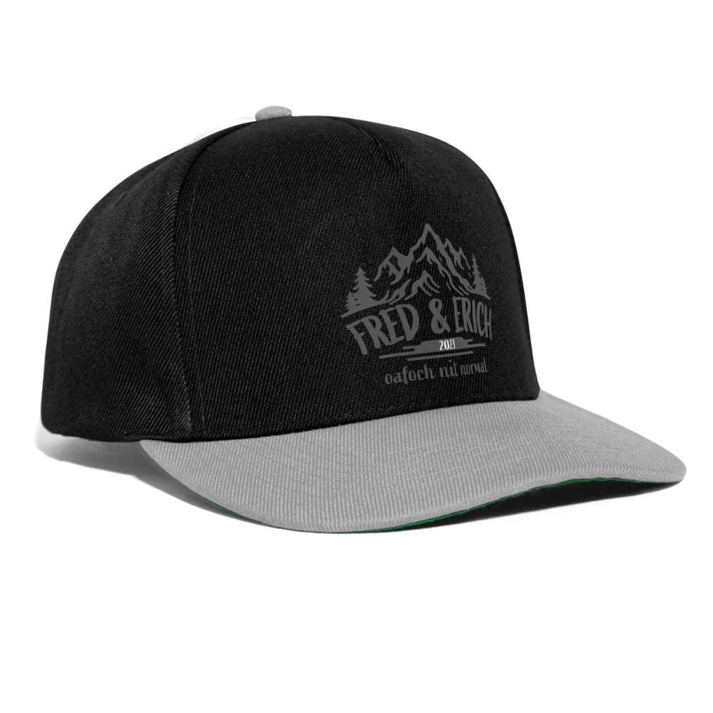 Snapback Cap - Schwarz/Grau