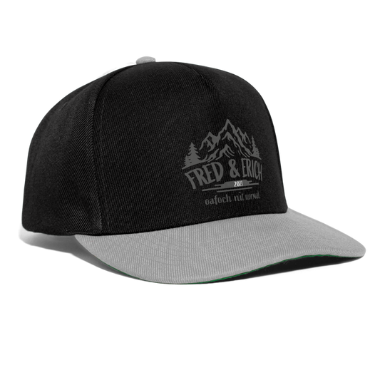 Snapback Cap - Schwarz/Grau