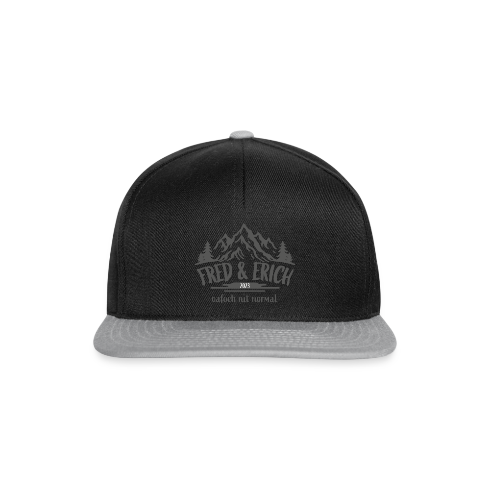 Snapback Cap - Schwarz/Grau