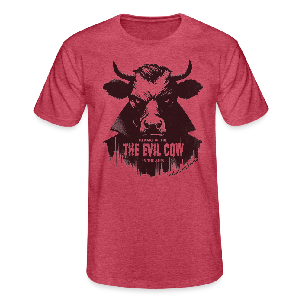 Männer-T-Shirt von Fruit of the Loom Soizburga Style - Rot meliert