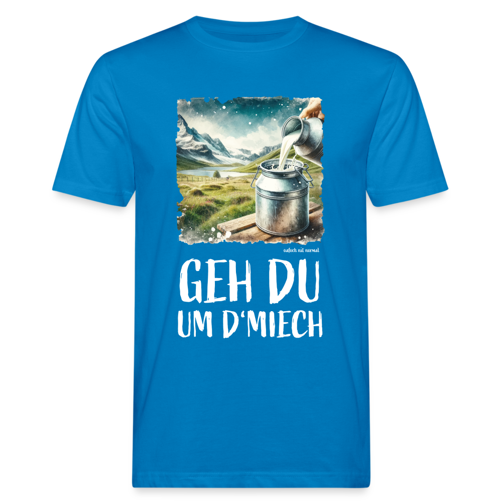 Männer Bio-T-Shirt geh du um de Miech - Pfauenblau