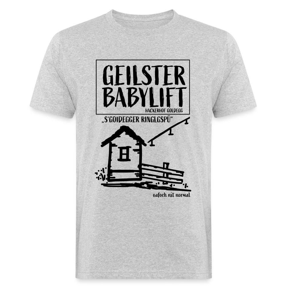 Männer Bio-T-Shirt geilster Babylift ist in Goldegg - Grau meliert