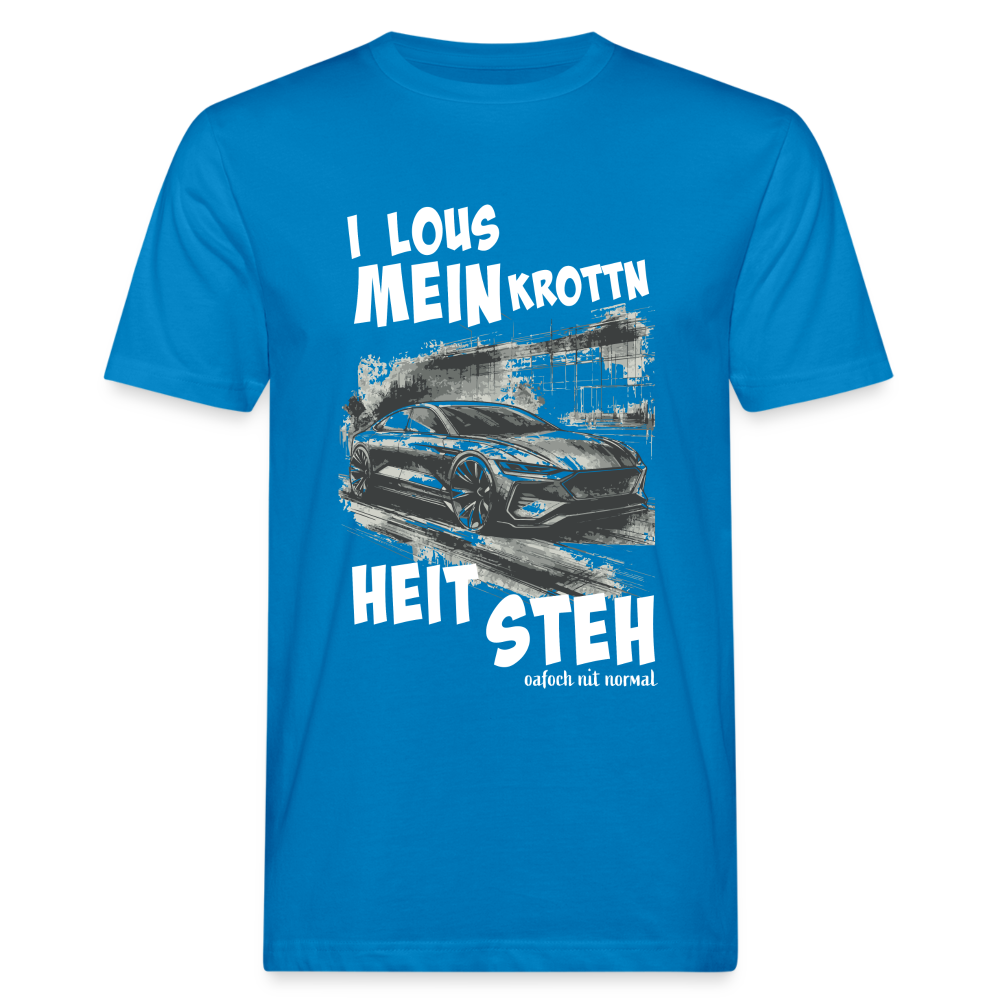 Männer Bio-T-Shirt krottn steh losssn - Pfauenblau