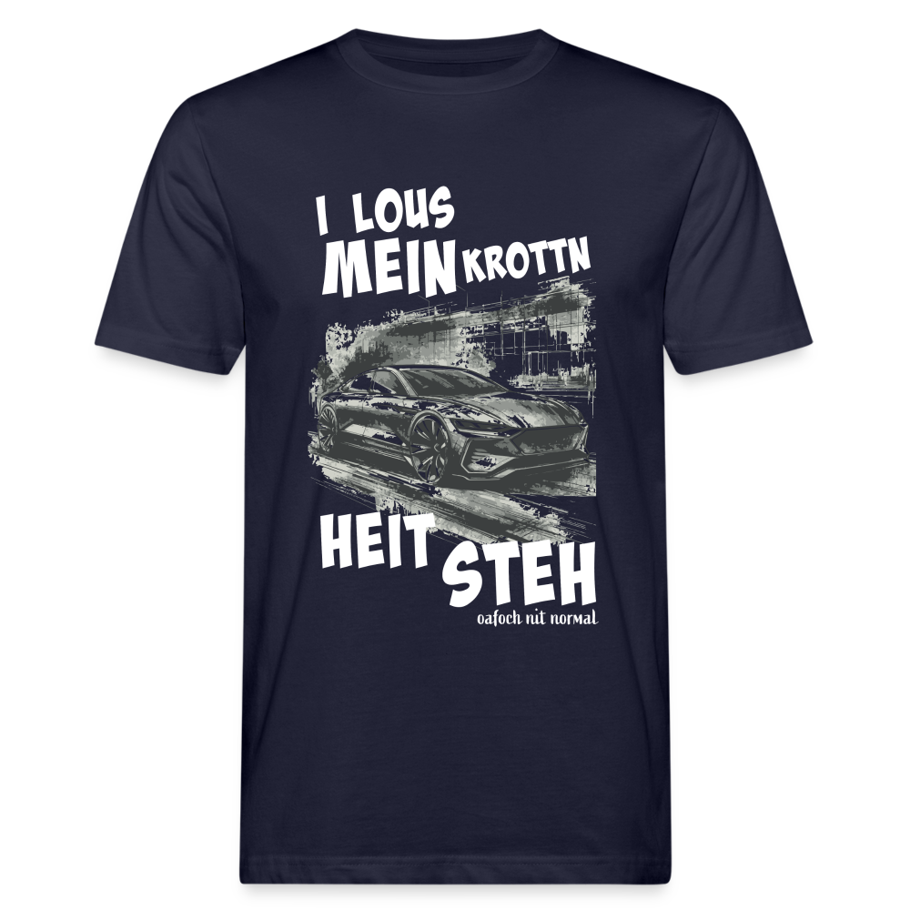 Männer Bio-T-Shirt krottn steh losssn - Navy