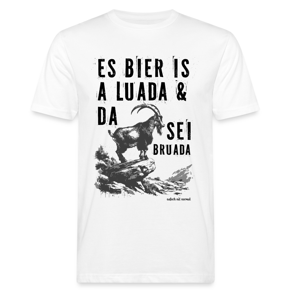 Männer Bio-T-Shirt Bier is a luada - weiß