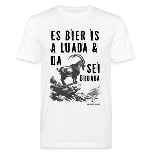 Männer Bio-T-Shirt Bier is a luada - weiß