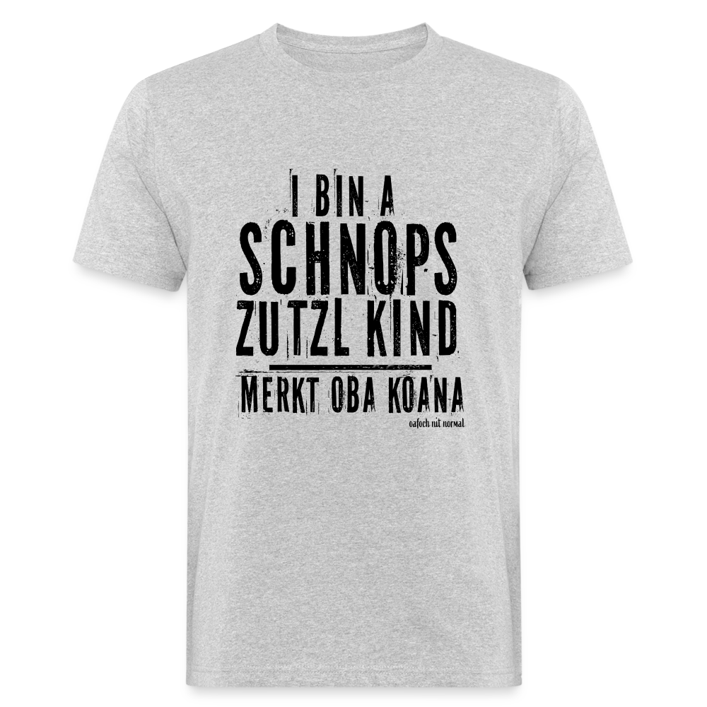 Männer Bio-T-Shirt Schnopszutzl Kind - Grau meliert