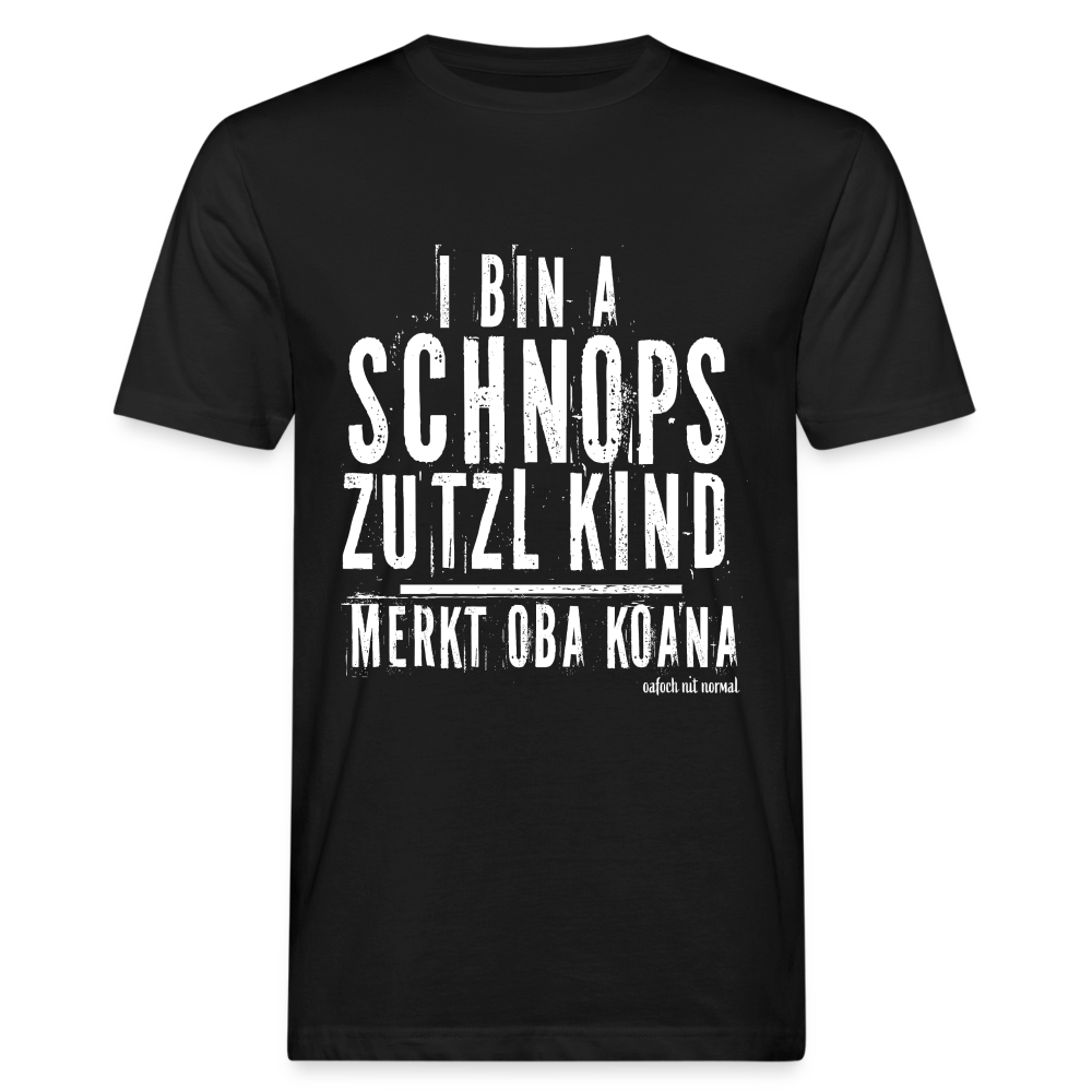 Männer Bio-T-Shirt Schnaps Zutzl Kind - Schwarz