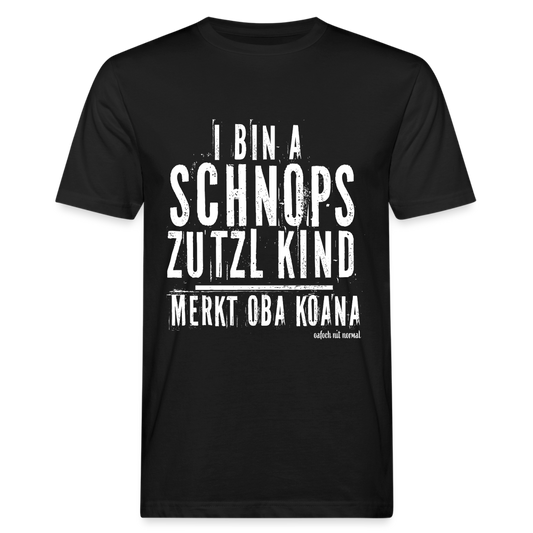 Männer Bio-T-Shirt Schnaps Zutzl Kind - Schwarz