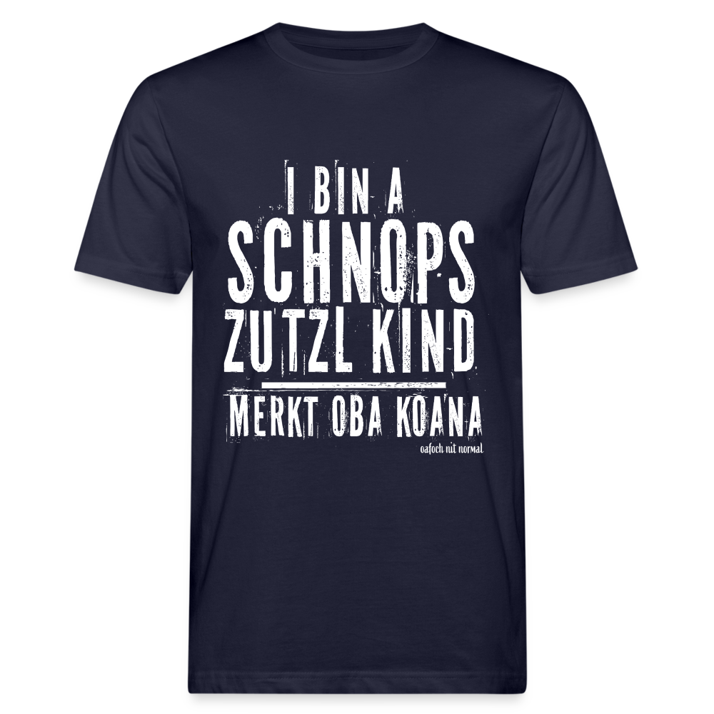 Männer Bio-T-Shirt Schnaps Zutzl Kind - Navy