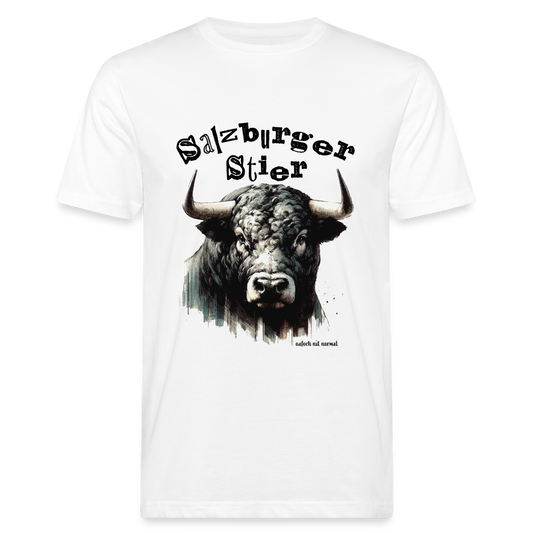 Männer Bio-T-Shirt Soizburger Stier - weiß