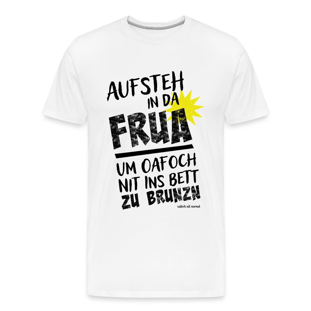 Männer Premium Bio T-Shirt Soizburga Style oafoch nit normal - weiß