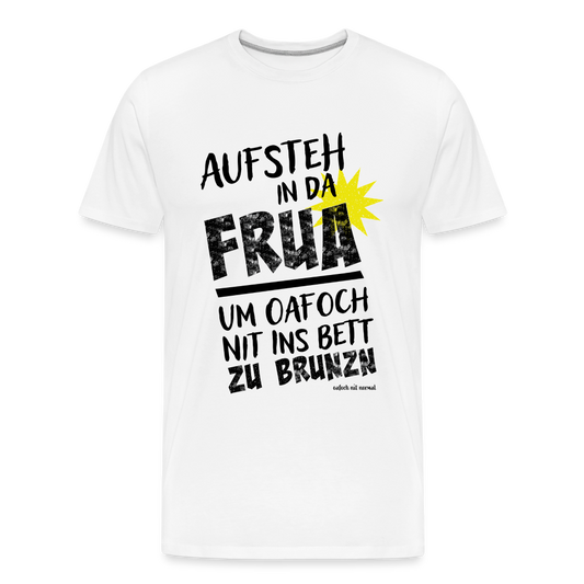 Männer Premium Bio T-Shirt Soizburga Style oafoch nit normal - weiß