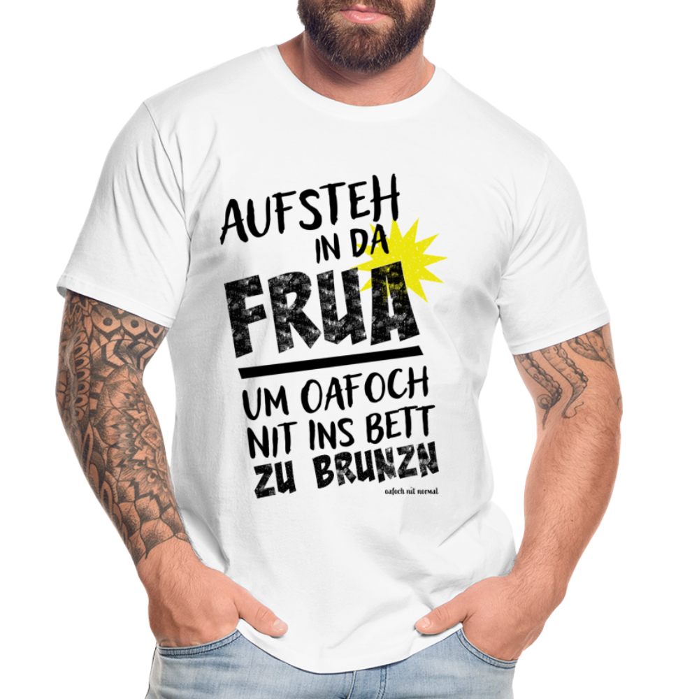 Männer Premium Bio T-Shirt Soizburga Style oafoch nit normal - weiß