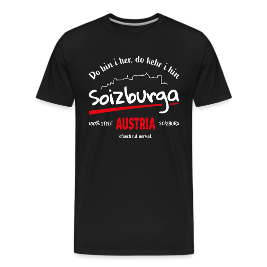 Männer Premium Bio T-Shirt Soizburga Style do kehr i hin - Schwarz