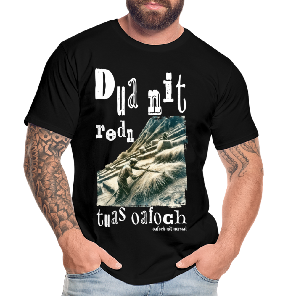 Männer Premium Bio T-Shirt Soizburger Style Dua nit reden tuas oafoch - Schwarz