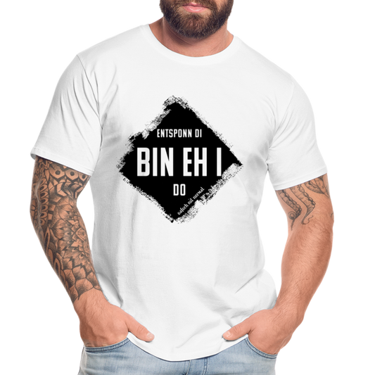 Männer Premium Bio T-Shirt Hackler entsponn di bin eh i do - weiß