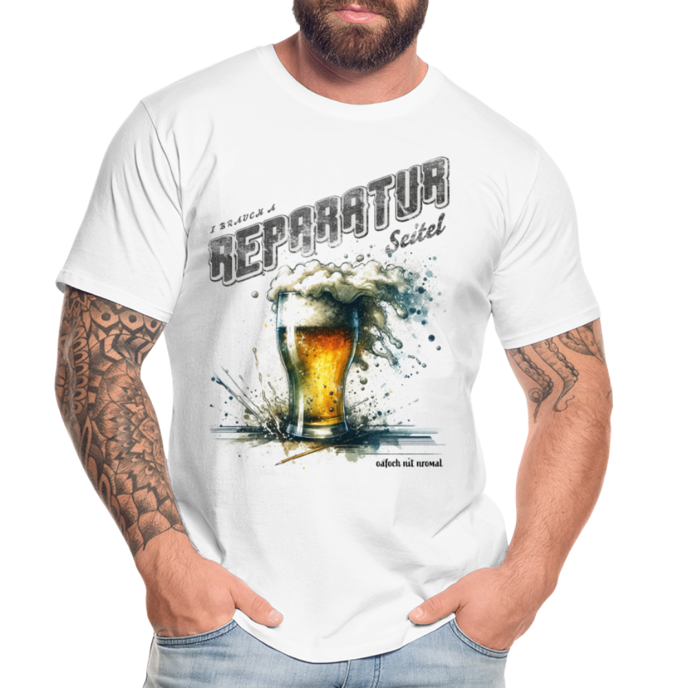 Männer Premium Bio T-Shirt Soizburga Style Reparatur Seitel - weiß