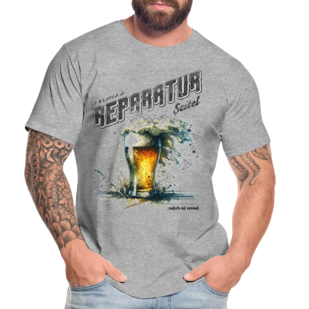 Männer Premium Bio T-Shirt Soizburga Style Reparatur Seitel - Grau meliert