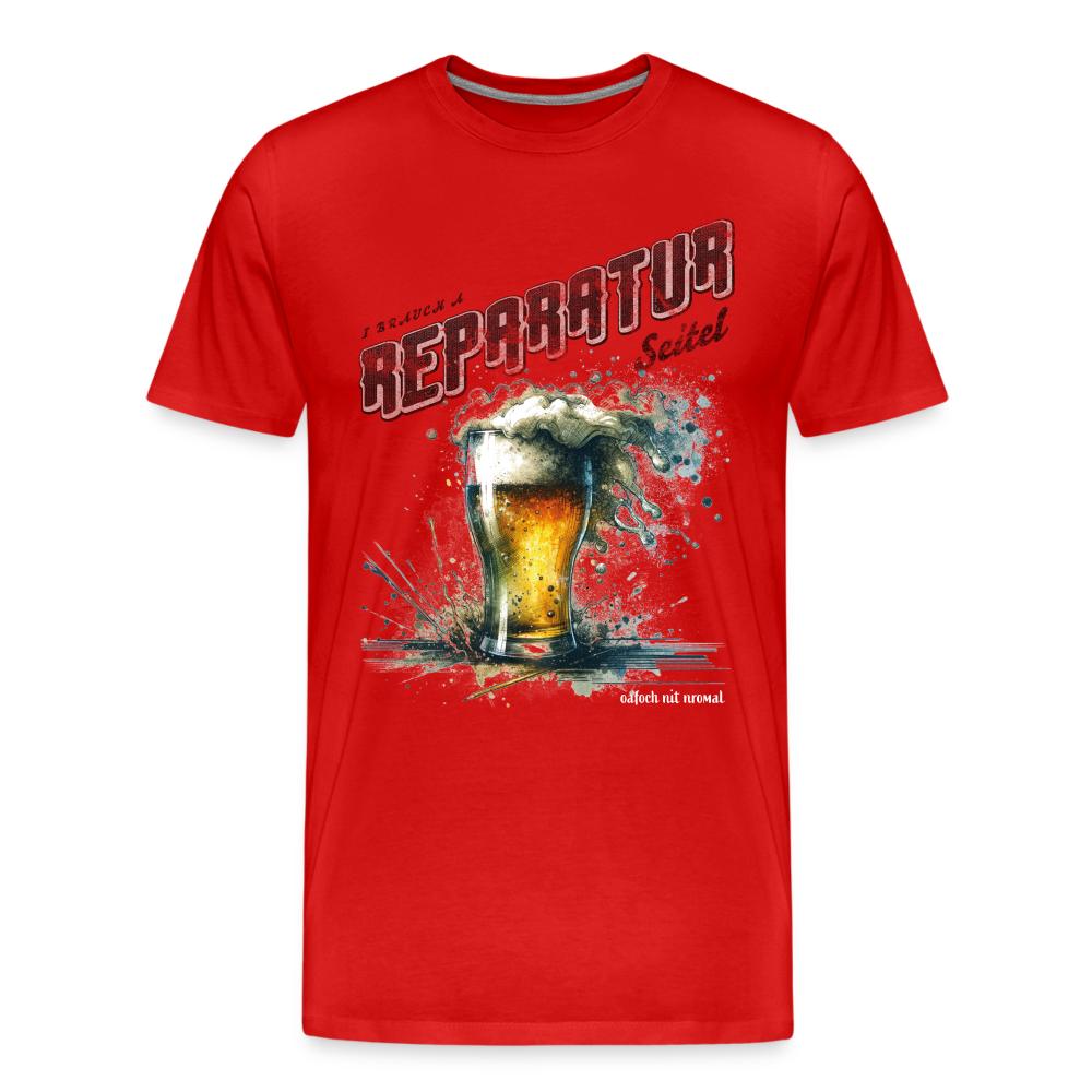 Männer Premium Bio T-Shirt Soizburga Style Reparatur Seitel - Rot