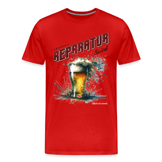 Männer Premium Bio T-Shirt Soizburga Style Reparatur Seitel - Rot