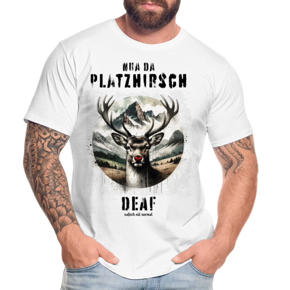 Männer Premium Bio T-Shirt Soizburga Style Platzhirsch - weiß