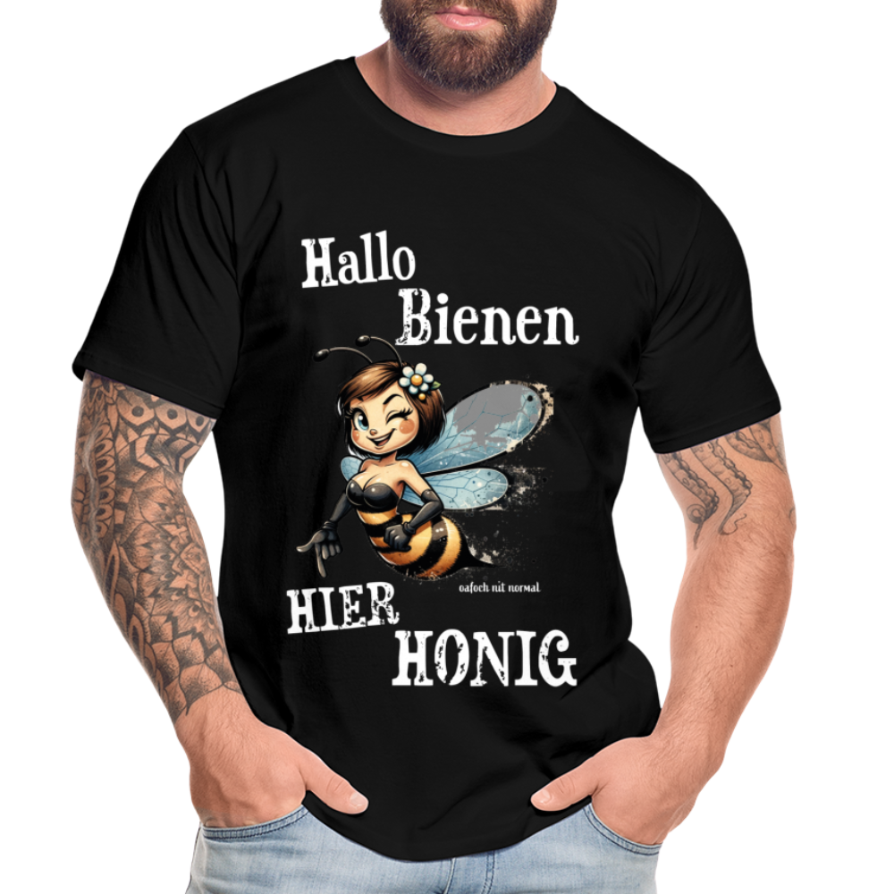 Männer Premium Bio T-Shirt hallo Bienen hier Honig - Schwarz