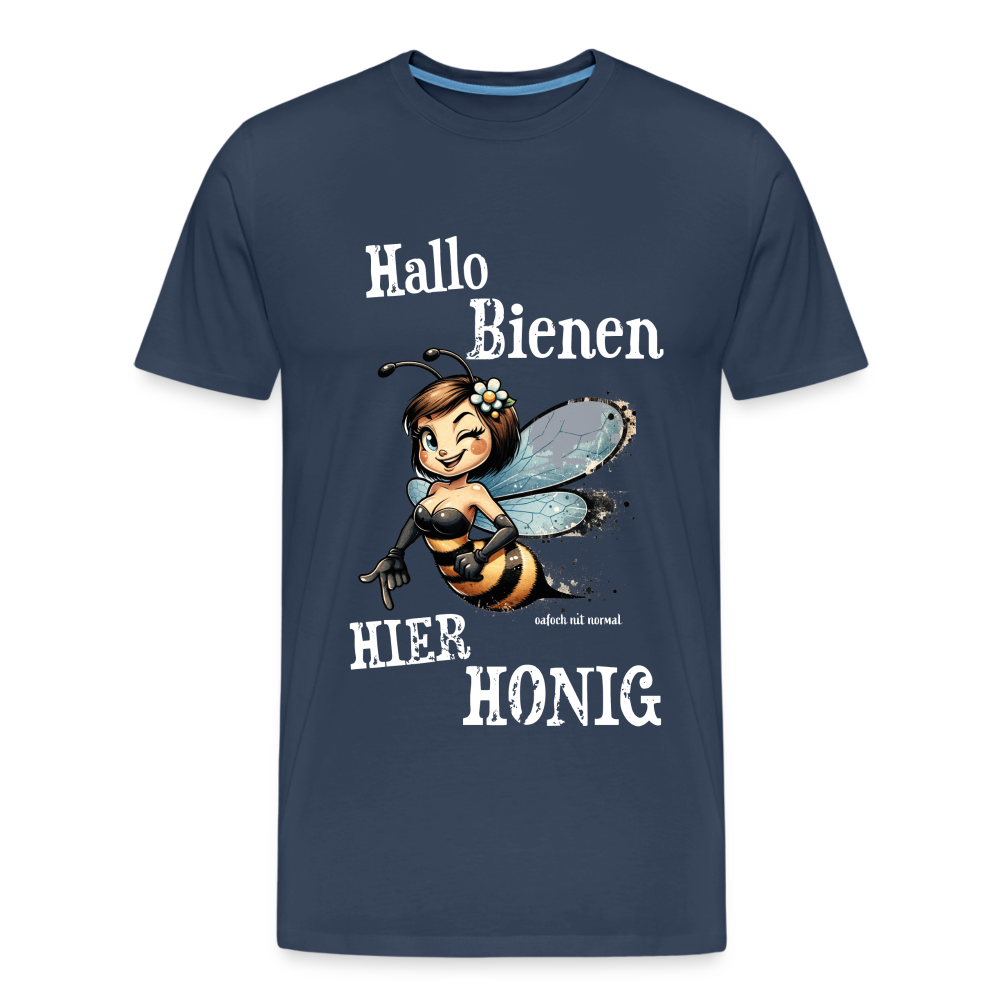 Männer Premium Bio T-Shirt hallo Bienen hier Honig - Navy