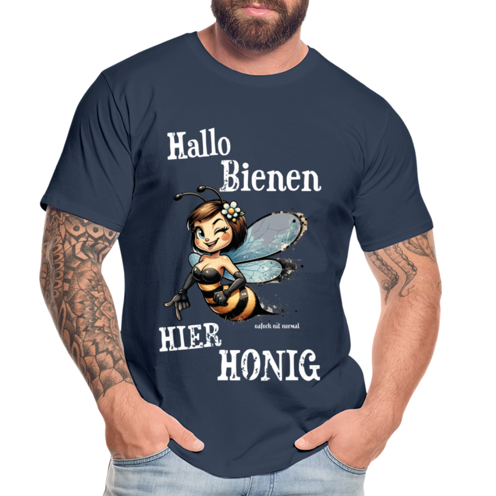 Männer Premium Bio T-Shirt hallo Bienen hier Honig - Navy