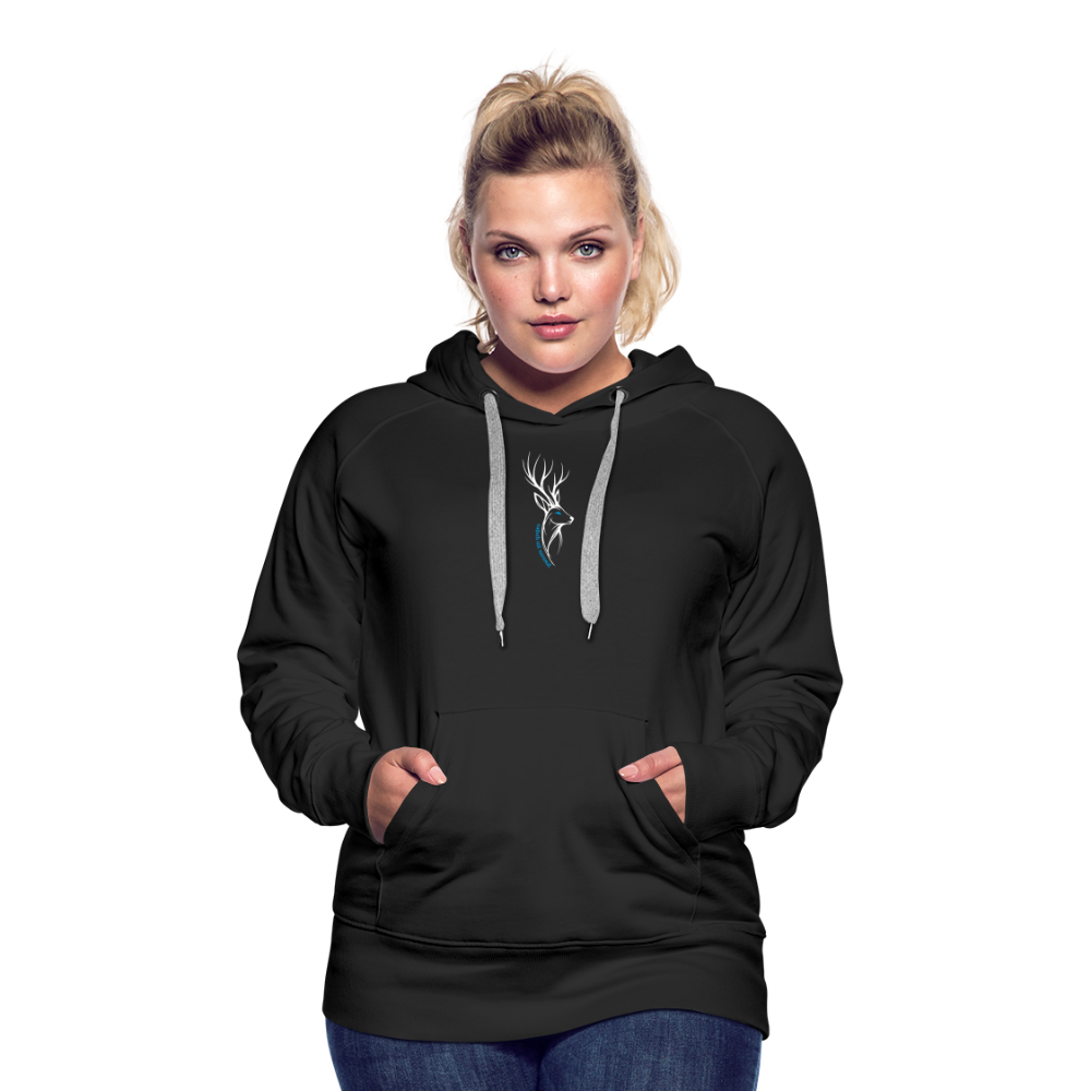 Frauen Premium Hoodie Soizburga Style Hirsch oafoch nit normal - Schwarz
